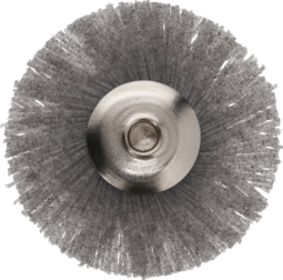 Product image for Miniature wheel brushes, abrasive / nature filament