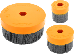 Produkt-Gruppenfoto für ATB®-Tellerbürsten mit Vollbesatz, mit Spannset kombinierbar