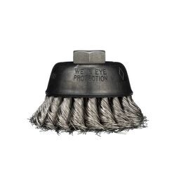 Imagen del producto para cepillo de alambre en forma de copa con nudos para una amoladora pequeña de alta velocidad