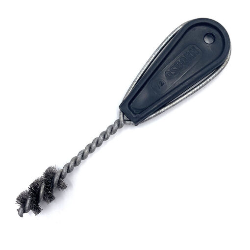 Crimped Wire Spiral Tube Brush, Single Stem Single Spiral, with handle