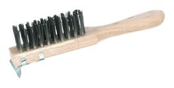 Imagem do produto para Escova de arame com cabo reto e raspador